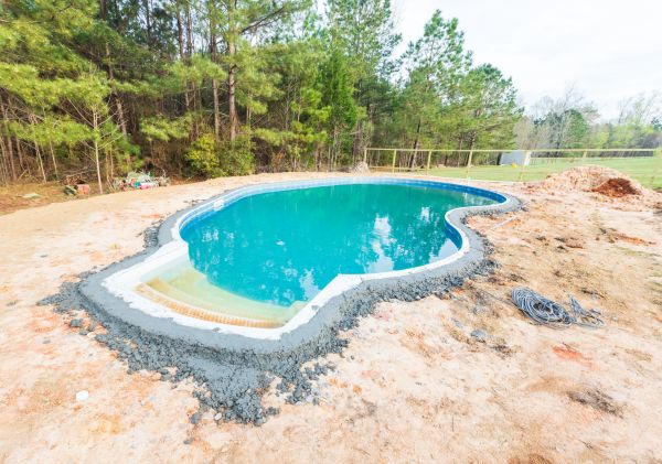 Pool Landscape Leveling in Blaine