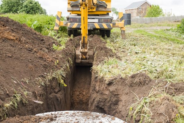 Drainage Trench Installation in Blaine