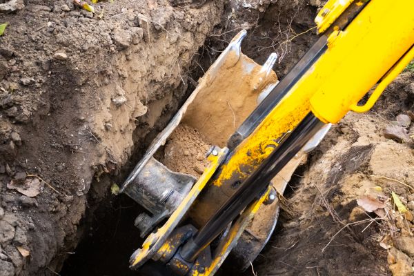 Downspout Trenching in Blaine