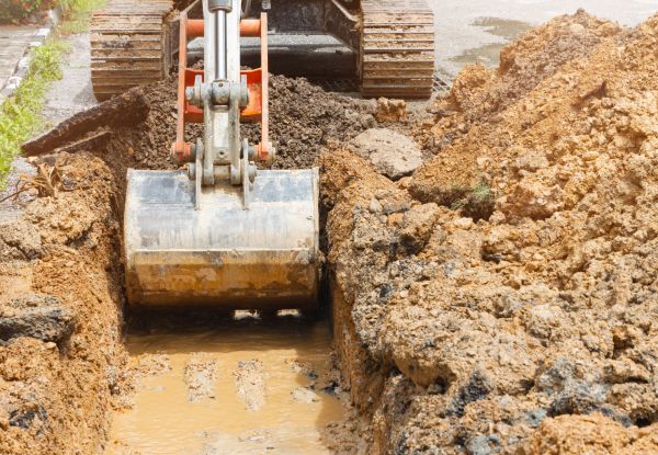 Water Line Digging in Blaine